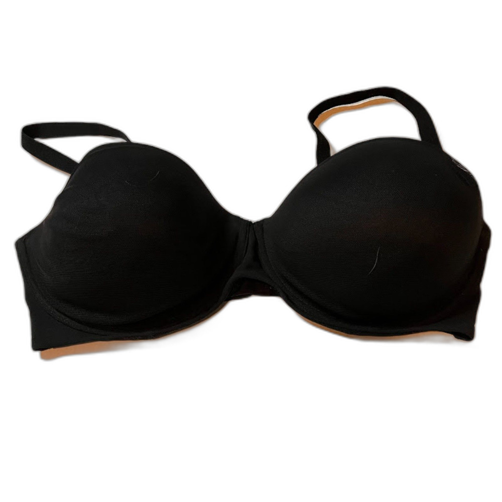 Auden Bra 40D Black Convertible Straps Lightly Lined Full Coverage Underwire